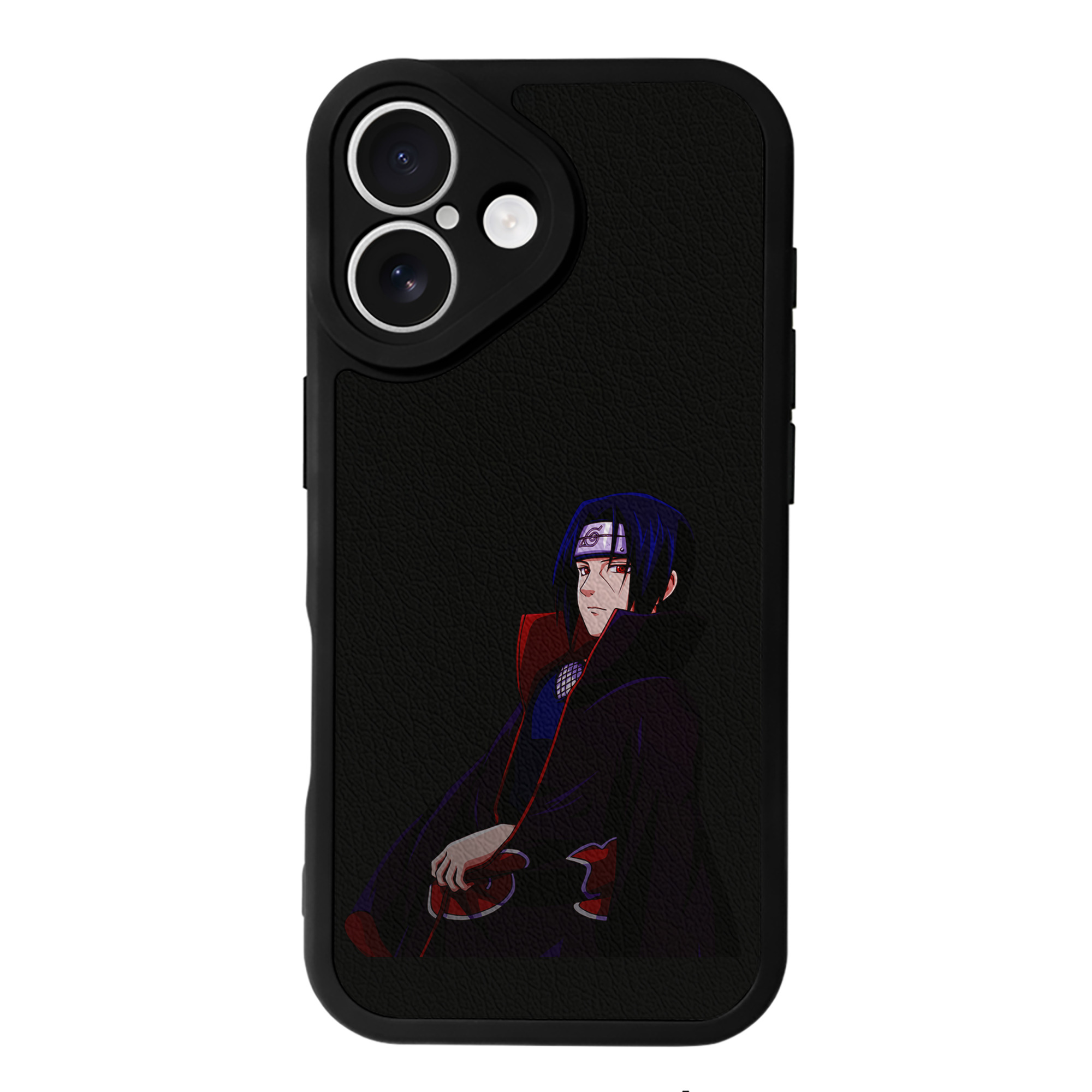（画像用） NARUTO -ナルト- うちは イタチ Uchiha Itachi 【iPhone 16シリーズ対応】シリコンスマホケース（レザー調） 材質：シリコン
